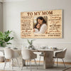 Personalized To My Mom Everything I Am Canvas Wall Art Custom Photo Daughter And Memory Picture Mother’s Day Gift