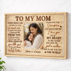 Personalized To My Mom Everything I Am Canvas Wall Art Custom Photo Daughter And Memory Picture Mother’s Day Gift