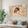 Personalized To My Mom Everything I Am Canvas Wall Art Custom Photo Daughter And Memory Picture Mother’s Day Gift