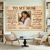 Personalized To My Mom Everything I Am Canvas Wall Art Custom Photo Daughter And Memory Picture Mother’s Day Gift