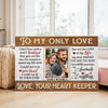 Personalized To My Only Love Canvas - Custom Couple Wall Art Anniversary Gift
