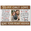 Personalized To My Only Love Canvas - Custom Couple Wall Art Anniversary Gift