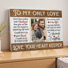 Personalized To My Only Love Canvas - Custom Couple Wall Art Anniversary Gift