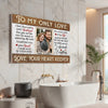 Personalized To My Only Love Canvas - Custom Couple Wall Art Anniversary Gift