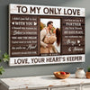 Personalized To My Only Love Canvas - Custom Couple Wall Art Romantic Anniversary Gift