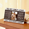 Personalized To My Only Love Canvas - Custom Couple Wall Art Romantic Anniversary Gift
