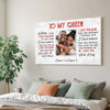 Personalized To My Queen Canvas Wall Art Custom Photo Couple Anniversary Gift Meaningful For Husband And Wife