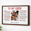 Personalized To My Queen Canvas Wall Art Custom Photo Couple Anniversary Gift Meaningful For Husband And Wife - Brown