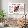 Personalized To My Queen Canvas Wall Art Custom Photo Couple Anniversary Gift Meaningful For Husband And Wife