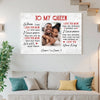 Personalized To My Queen Canvas Wall Art Custom Photo Couple Anniversary Gift Meaningful For Husband And Wife
