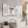 Personalized To My Wife Canvas Wall Art For Couple Custom Photo Anniversary Husband And Wife.