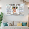 Personalized To My Wife Canvas Wall Art For Couple Custom Photo Anniversary Husband And Wife.