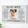 Personalized To My Wife Canvas Wall Art For Couple Custom Photo Anniversary Husband And Wife. - White Frame / 12x9
