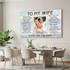 Personalized To My Wife Canvas Wall Art For Couple Custom Photo Anniversary Husband And Wife.