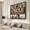 Personalized Uncle Canvas Prints - Gift for - Custom Photo Collage Keepsake