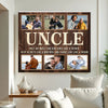 Personalized Uncle Canvas Prints - Gift for - Custom Photo Collage Keepsake