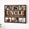 Personalized Uncle Canvas Prints - Gift for - Custom Photo Collage Keepsake - No Frame / 14x11