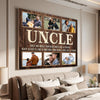 Personalized Uncle Canvas Prints - Gift for - Custom Photo Collage Keepsake