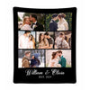 Personalized Couple Blanket With Photo Collage Wedding Anniversary And Valentine’s Day Gift Custom Design For Husband