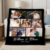 Personalized Couple Blanket With Photo Collage Wedding Anniversary And Valentine’s Day Gift Custom Design For Husband