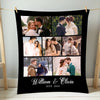 Personalized Couple Blanket With Photo Collage Wedding Anniversary And Valentine’s Day Gift Custom Design For Husband