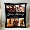 Personalized Forever And Always Couple Blanket Custom Photo Gift For Boyfriend Girlfriend On Valentine’s Day Anniversary