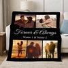 Personalized Forever And Always Couple Blanket Custom Photo Gift For Boyfriend Girlfriend On Valentine’s Day Anniversary