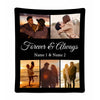 Personalized Forever And Always Couple Blanket Custom Photo Gift For Boyfriend Girlfriend On Valentine’s Day