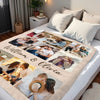 Personalized Couple Photo Collage Blanket Custom Gift For Boyfriend Girlfriend On Valentine’s Day And Anniversary