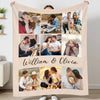 Personalized Couple Photo Collage Blanket Custom Gift For Boyfriend Girlfriend On Valentine’s Day And Anniversary