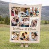 Personalized Couple Photo Collage Blanket Custom Gift For Boyfriend Girlfriend On Valentine’s Day And Anniversary