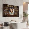 Personalized We Are A Team Canvas Wall Art Custom Photo Couple Anniversary Gift For Husband And Wife