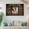 Personalized We Are A Team Canvas Wall Art Custom Photo Couple Anniversary Gift For Husband And Wife