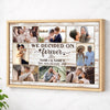 Personalized We Decided on Forever Canvas - Custom Wedding or Engagement Wall Art Couple Gift - Natural Frame / 12x9