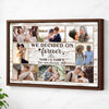 Personalized We Decided on Forever Canvas - Custom Wedding or Engagement Wall Art Couple Gift - Brown Frame / 12x9