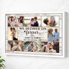 Personalized We Decided on Forever Canvas - Custom Wedding or Engagement Wall Art Couple Gift - White Frame / 12x9