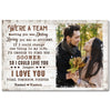 Personalized We’re a Team Canvas - Custom Couple Wall Art Meeting You Was Destiny Anniversary Gift - 12x9