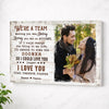 Personalized We’re a Team Canvas - Custom Couple Wall Art Meeting You Was Destiny Anniversary Gift - No Frame / 12x9
