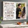 Personalized We’re a Team Canvas - Custom Couple Wall Art Meeting You Was Destiny Anniversary Gift