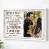 Personalized We’re a Team Canvas - Custom Couple Wall Art Meeting You Was Destiny Anniversary Gift - White Frame / 12x9