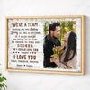 Personalized We’re a Team Canvas - Custom Couple Wall Art Meeting You Was Destiny Anniversary Gift - Natural Frame