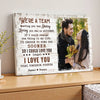 Personalized We’re a Team Canvas - Custom Couple Wall Art Meeting You Was Destiny Anniversary Gift