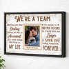 Personalized We’re A Team Canvas Wall Art Custom Photo Anniversary Gift For Husband And Wife Romantic Home Decor
