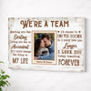 Personalized We’re A Team Canvas Wall Art Custom Photo Anniversary Gift For Husband And Wife Romantic Home Decor