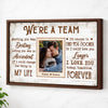 Personalized We’re A Team Canvas Wall Art Custom Photo Anniversary Gift For Husband And Wife Romantic Home Decor