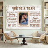 Personalized We’re A Team Canvas Wall Art Custom Photo Anniversary Gift For Husband And Wife Romantic Home Decor Couples