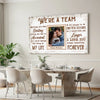 Personalized We’re A Team Canvas Wall Art Custom Photo Anniversary Gift For Husband And Wife Romantic Home Decor Couples