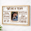 Personalized We’re A Team Canvas Wall Art Custom Photo Anniversary Gift For Husband And Wife Romantic Home Decor
