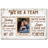 Personalized We’re A Team Canvas Wall Art Custom Photo Anniversary Gift For Husband And Wife Romantic Home Decor Couples