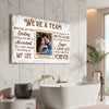 Personalized We’re A Team Canvas Wall Art Custom Photo Anniversary Gift For Husband And Wife Romantic Home Decor Couples